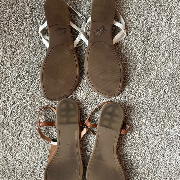 Womens Old Navy thong sandals black and white stripe size ten - Picture 8 of 8